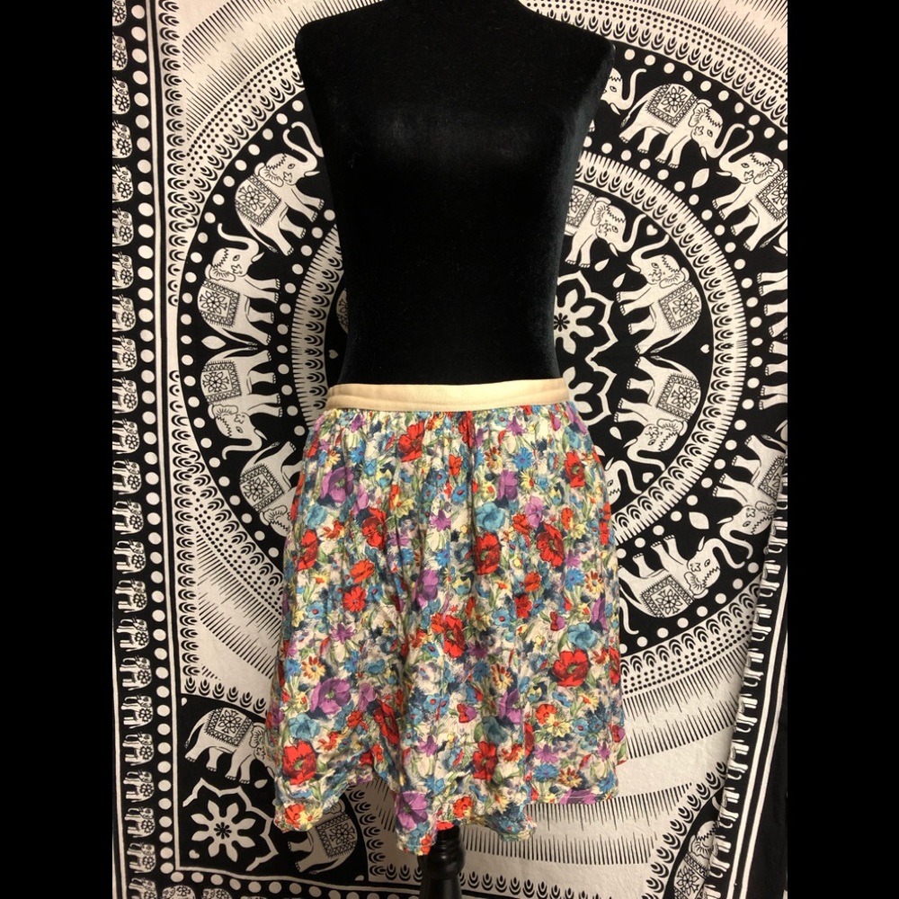 Topshop Petite floral skirt